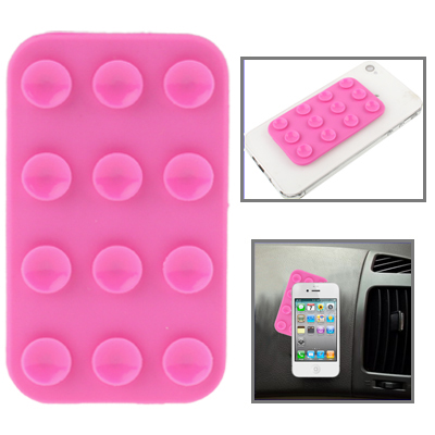 Anti-Slip Mat Super Sticky Pad for Phone / MP4 / MP3 (Rosy) - Click Image to Close